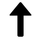 SoftBank upwards black arrow emoji image