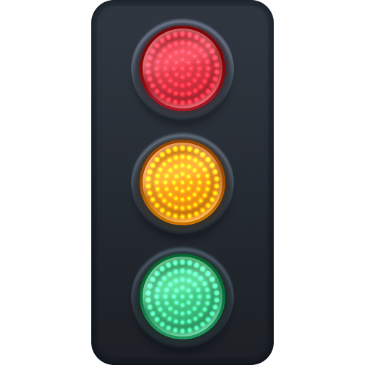 Facebook vertical traffic light emoji image