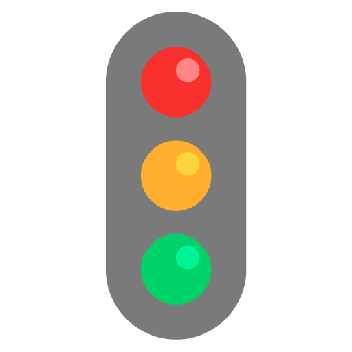 Microsoft vertical traffic light emoji image