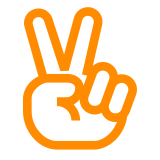 Docomo victory hand emoji image