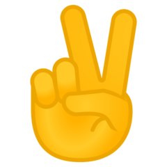 Google victory hand emoji image