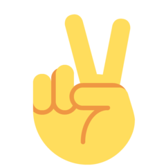 Twitter victory hand emoji image