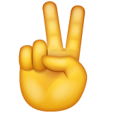 Whatsapp victory hand emoji image