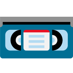 Skype videocassette emoji image