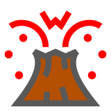 Docomo volcano emoji image