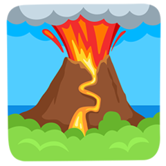 Facebook Messenger volcano emoji image