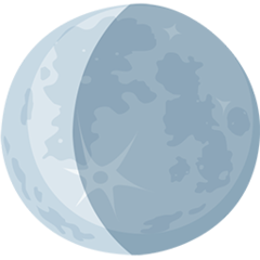 Facebook Messenger waning crescent moon symbol emoji image