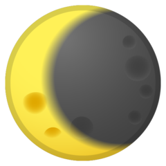 Google waning crescent moon symbol emoji image