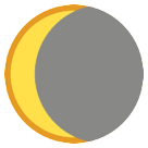 HTC waning crescent moon symbol emoji image