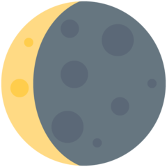 Twitter waning crescent moon symbol emoji image