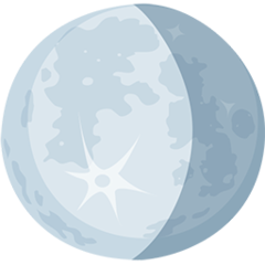 Facebook Messenger waning gibbous moon symbol emoji image