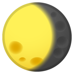 Google waning gibbous moon symbol emoji image