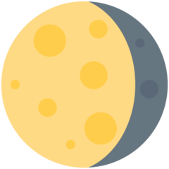 Twitter waning gibbous moon symbol emoji image