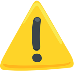 Facebook Messenger warning sign emoji image