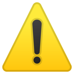 Google warning sign emoji image