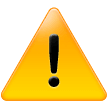 Samsung warning sign emoji image