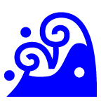 au by KDDI water wave emoji image