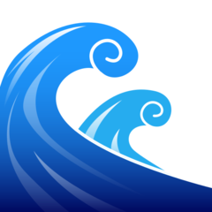 Emojidex water wave emoji image