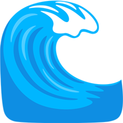 Facebook Messenger water wave emoji image