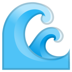 Google water wave emoji image