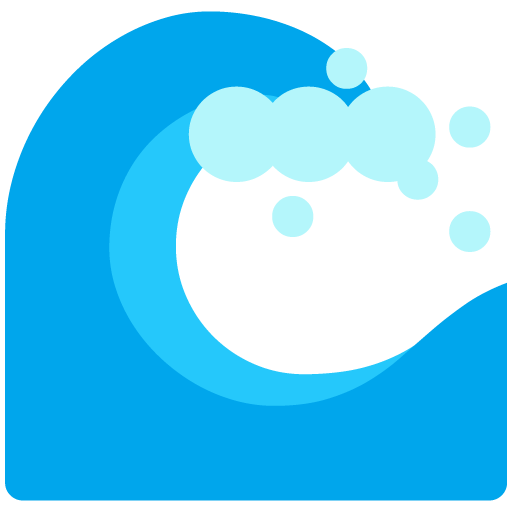 Microsoft water wave emoji image