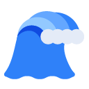 Toss water wave emoji image