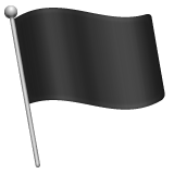 Whatsapp waving black flag emoji image
