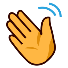 Emojidex waving hand sign emoji image