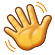 Samsung waving hand sign emoji image