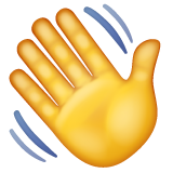 Whatsapp waving hand sign emoji image