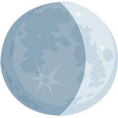 Facebook Messenger waxing crescent moon symbol emoji image