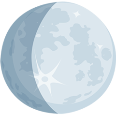 Facebook Messenger waxing gibbous moon symbol emoji image