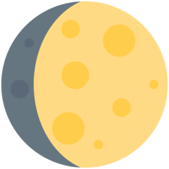 Twitter waxing gibbous moon symbol emoji image