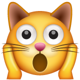 Whatsapp weary cat face emoji image