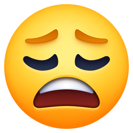 Facebook weary face emoji image