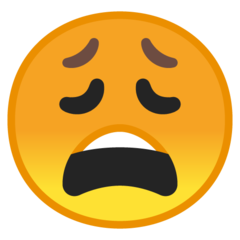 Google weary face emoji image