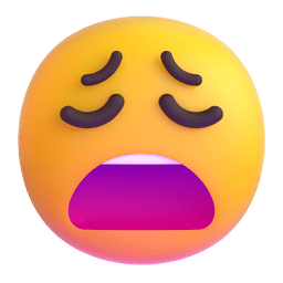 Microsoft Teams weary face emoji image