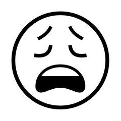Noto Emoji Font weary face emoji image