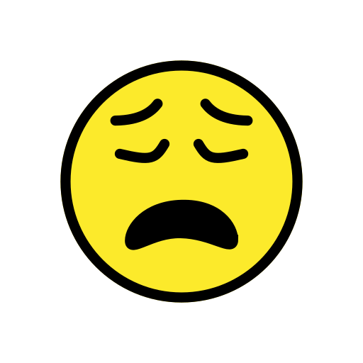 Openmoji weary face emoji image