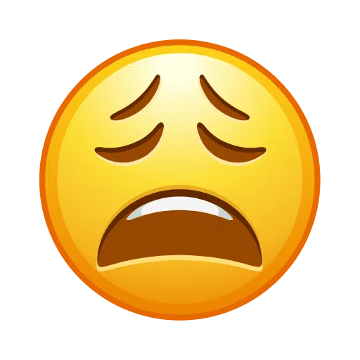 Telegram weary face emoji image
