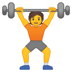 Google weight lifter emoji image