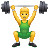 Whatsapp weight lifter emoji image