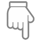 HTC white down pointing backhand index emoji image
