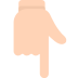 Mozilla white down pointing backhand index emoji image