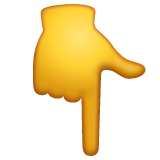 Whatsapp white down pointing backhand index emoji image
