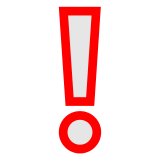 Docomo white exclamation mark ornament emoji image