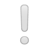 Whatsapp white exclamation mark ornament emoji image