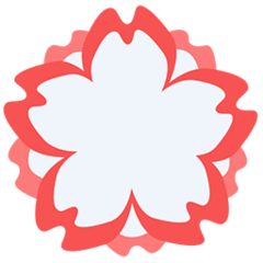Facebook Messenger white flower emoji image