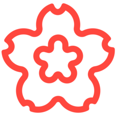 Mozilla white flower emoji image
