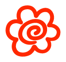 SoftBank white flower emoji image